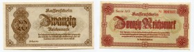 Germany - Third Reich 20 Reichsmark 1945
P# 187; AUNC