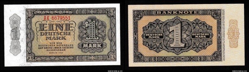 Germany - DDR 1 Mark 1948
P# 9b; UNC