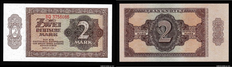Germany - DDR 2 Mark 1948
P# 10b; UNC