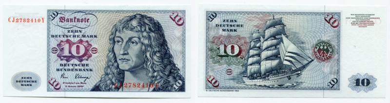 Germany - FRG 10 Deutsche Mark 1980
P# 31d; UNC