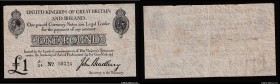 Great Britain 1 Pound 1914 Very Rare
P# 349a; VF