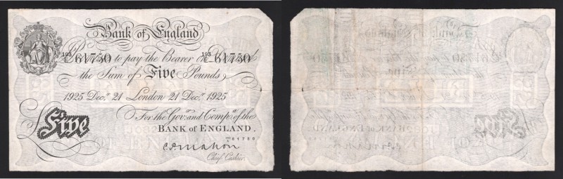 Great Britain 5 Pounds 1925 Rare
P# 320a; VF