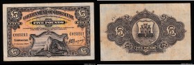Gibraltar 5 Pounds 1927 Very Rare
P# 13; VF