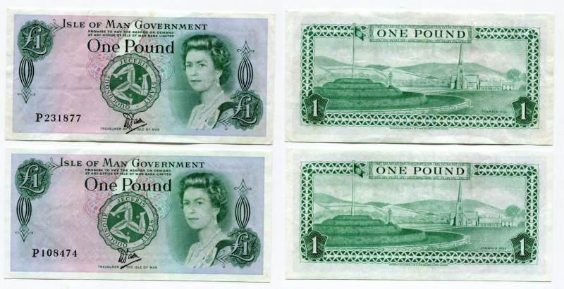 Isle of Man 2 x 1 Pound 1983 (ND)
P# 38