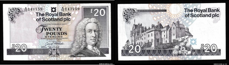 Scotland The Royal Bank 20 Pounds Sterling 1993
P# 354b; VF
