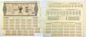 Italy Lot of 2 Notes - Unified Debt 5% of the City of Naples 1937
With Coupons; Debito Unificato 5% della Città di Napoli