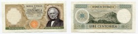 Italy 100000 Lire 1974
P# 100c; VF