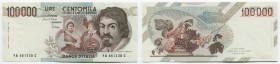 Italy 100000 Lire 1983 RARE
P# 110a; № YA 661330 C; UNC; Sign. Ciampi & Stevani; "Caravaggio"; RARE