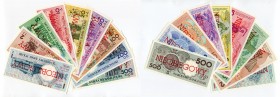 Poland 1-2-5-10-20-50-100-200-500 Zlotych 1990 Canceled Notes
P# 164 - 172; UNC