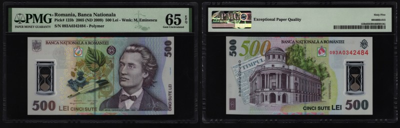 Romania 500 Lei 2005 PMG 65 EPQ
P# 123b; UNC