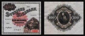 Sweden 100 Kronor 1963
P# 48e; XF