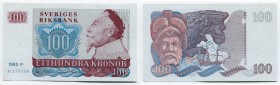 Sweden 100 Kronor 1985
P# 54c; № H 257558; UNC; "Gustavus Adolphus of Sweden"