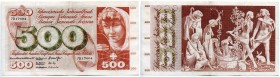 Switzerland 500 Francs 1971
P# 51i; VF+