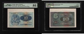 Estonia 10 Krooni 1940 PMG 64 EPQ
P# 68a; Unissued rare date; UNC