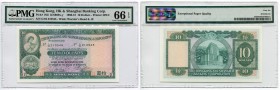 Hong Kong 10 Dollars 1981 PMG 66
P# 182i; # G/94 210545; Hong Kong & Shanghai Banking Corporation; UNC