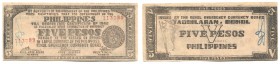 Philippines Bohol Emergency Currency 5 Pesos 1942
P# 136; XF+