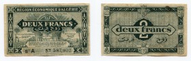Algeria 2 Francs 1944
P# 99a; VF