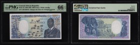 Central African Republic 1000 Francs 1990 PMG 66 EPQ
P# 16; UNC