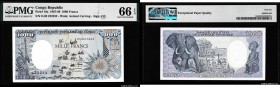 Congo 1000 Francs 1987 - 1989 (ND) PMG 66 EPQ
P# 10a; UNC