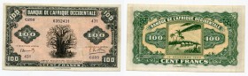 French West Africa 100 Francs 1942
P# 31a; XF