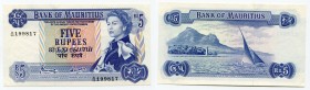 Mauritius 5 Rupees 1967
P# 30c; # A/50 199817; AUNC