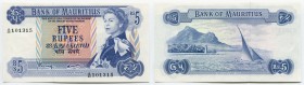Mauritius 5 Rupees 1967
P# 30c; № A/48 101315; UNC