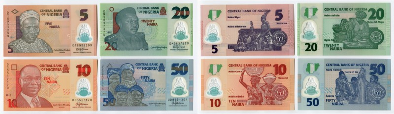 Nigeria 5-10-20-50 Naira 2018
P# New; UNC; Polymer; Set 4 Pcs