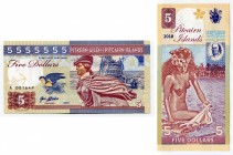 Pitcairn 5 Dollars 2018 Specimen
Polymer; Fantasy Banknote; Limited Edition; Made by Matej Gabris; UNC
