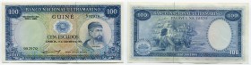 Portuguese Guinea 100 Escudos 1971
P# 45a; UNC; "Nuno Tristão"