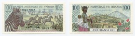 Rwanda 100 Francs 1978
P# 12a; UNC