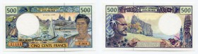 French Pacific Territories 500 Francs 1992
P# 1d; UNC