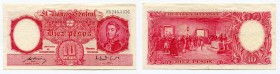 Argentina 10 Pesos 1949 - 1952 (ND)
P# 265; VF+