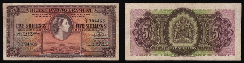 Bermuda 5 Shillings 1957
P# 18b; VF