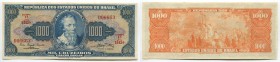 Brazil 1000 Cruzeiros 1961 RARE
P# 173a; № 006663; UNC; Sign. 9; "Pedro Álvares Cabral"; RARE