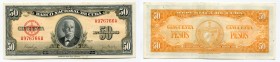 Cuba 50 Pesos 1950
P# 82a; AUNC