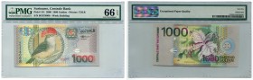 Suriname 1000 Gulden 2000 PMG 66
P# 151; # BC 978068; UNC