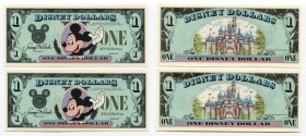 United States 2 x Disney 1 Dollar 1987 Consecutive Number
UNC