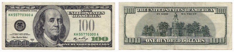 United States 100 Dollars 2006 Technological Defect RARE
Missing Code and Seal ...