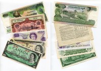 World Lot of 5 Notes 20th Century
Various Countries, Dates & Denominations; XF-UNC
