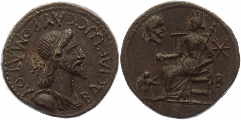 Bosporan Kingdom Sauromates II with Septimius Severus Double Denarius 174 - 210 ...