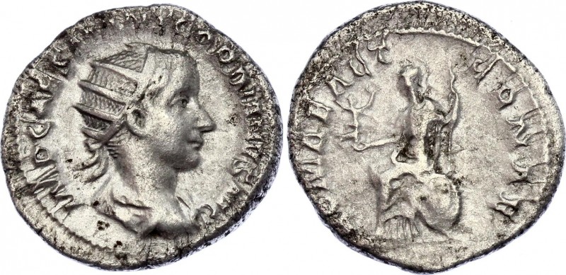 Roman Empire Gordianus III Antoninianus 238 - 244 AD
Silver 4,23g; Obv: IMPCAES...