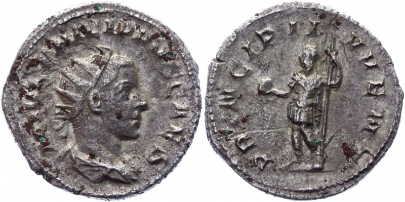 Roman Empire AR Antoninianus Philip II As Caesar 244 - 247 AD
RIC IV 218d var.;...