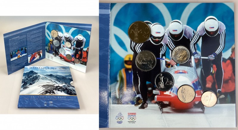 Slovakia Annual Coins Set 2006 "Torino Olympic Games"
50 Haleru 1 2 5 10 Korun ...