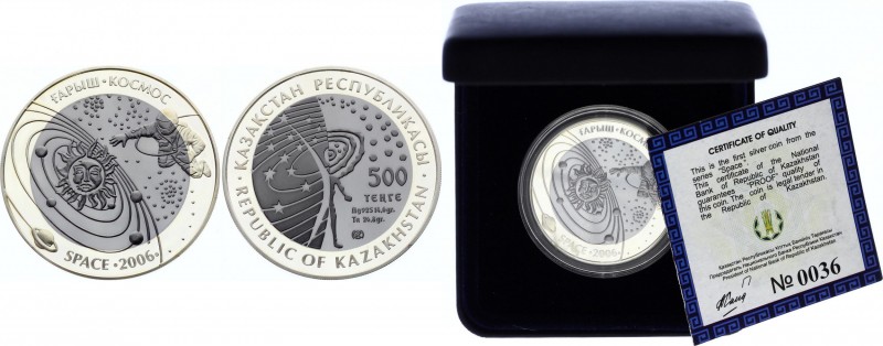 Kazakhstan 500 Tenge 2006
KM# 199; Bimetallic: Tantalum Center in Silver (.925)...