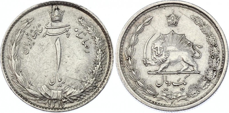 Iran 1 Rial 1934 AH 1313
KM# 1129; Silver; Rezā Pahlavī; aUNC