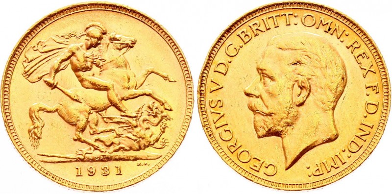 South Africa 1 Sovereign 1931 SA
KM# A22; Modified Effigy; Gold (.917) 7.99g 22...