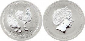 Australia 2 Dollars 2017
Silver (.999) 62.20g 55.1mm; Lunar Series II – Year of the Rooster