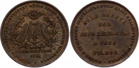 New Zealand Penny Token 1881
KM# TN52 Token Milner and Thompson Christchurch. Copper, 11g 32mm. AUNC, remains of mint luster. Rare.