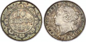 Canada Newfoundland 10 Cents 1896
KM# 3; Silver; Victoria; VF+