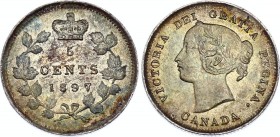 Canada 5 Cents 1897
KM# 2; Silver; Victoria; XF